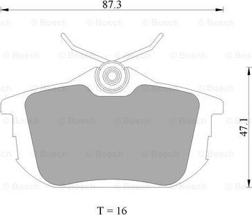 BOSCH 0 986 AB4 466 - Тормозные колодки, дисковые, комплект autospares.lv