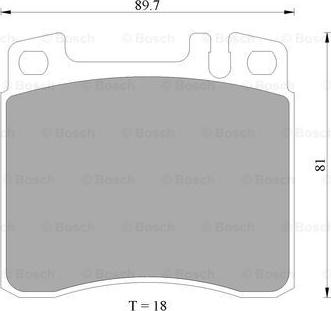 BOSCH 0 986 AB4 439 - Тормозные колодки, дисковые, комплект autospares.lv