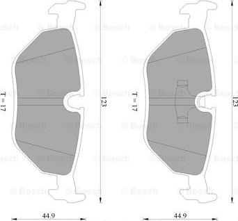 BOSCH 0 986 AB4 430 - Тормозные колодки, дисковые, комплект autospares.lv