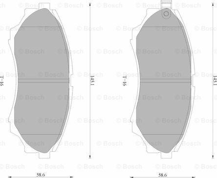 BOSCH 0 986 AB4 590 - Тормозные колодки, дисковые, комплект autospares.lv