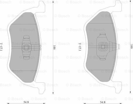 BOSCH 0 986 AB4 592 - Тормозные колодки, дисковые, комплект autospares.lv