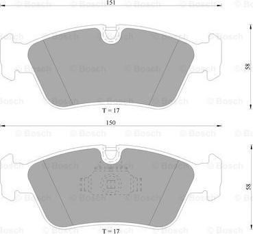 BOSCH 0 986 AB4 694 - Тормозные колодки, дисковые, комплект autospares.lv