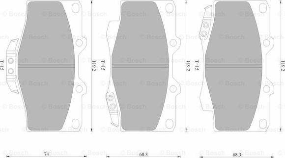 BOSCH 0 986 AB4 395 - Тормозные колодки, дисковые, комплект autospares.lv