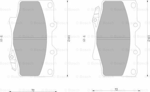 BOSCH 0 986 AB4 396 - Тормозные колодки, дисковые, комплект autospares.lv