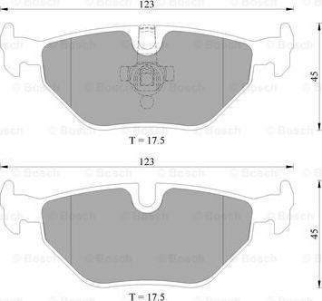 BOSCH 0 986 AB4 735 - Тормозные колодки, дисковые, комплект autospares.lv