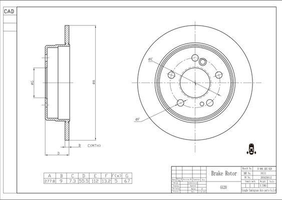 BOSCH 0 986 AB5 828 - Тормозной диск autospares.lv