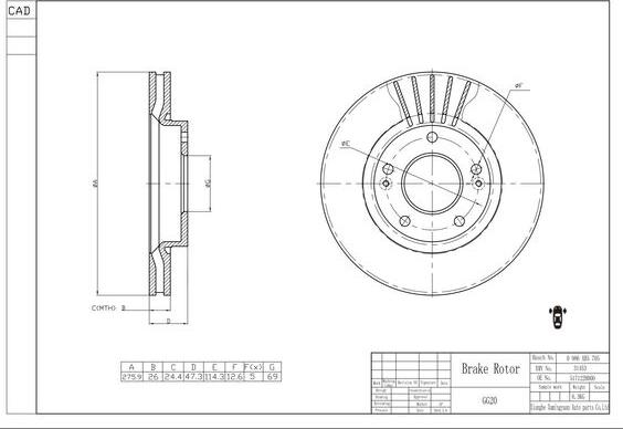 BOSCH 0 986 AB5 705 - Тормозной диск autospares.lv