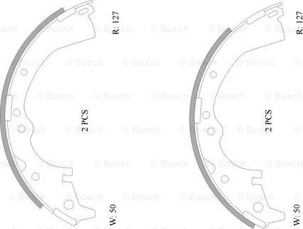 BOSCH 0 986 AB0 068 - Комплект тормозных колодок, барабанные autospares.lv