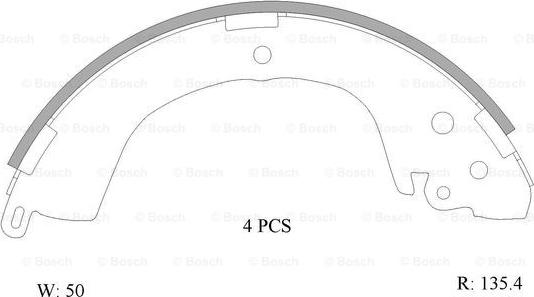 BOSCH 0 986 AB0 006 - Комплект тормозных колодок, барабанные autospares.lv