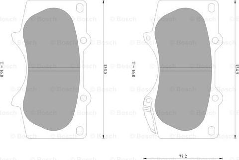 BOSCH 0 986 AB0 261 - Тормозные колодки, дисковые, комплект autospares.lv