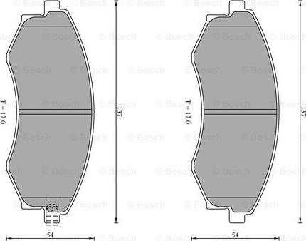 BOSCH 0 986 AB0 205 - Тормозные колодки, дисковые, комплект autospares.lv