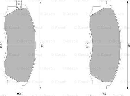 BOSCH 0 986 AB0 215 - Тормозные колодки, дисковые, комплект autospares.lv