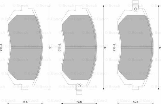 BOSCH 0 986 AB1 961 - Тормозные колодки, дисковые, комплект autospares.lv