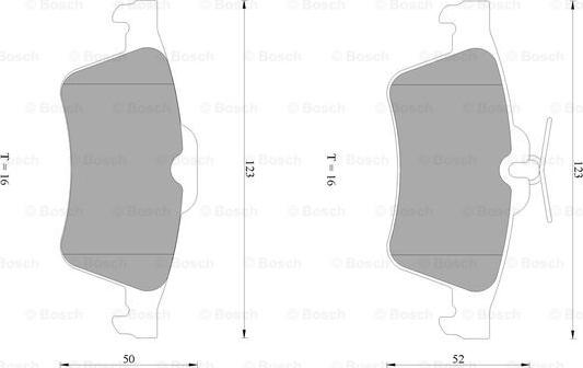 BOSCH 0 986 AB1 445 - Тормозные колодки, дисковые, комплект autospares.lv