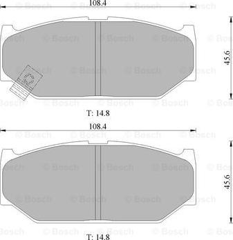 BOSCH 0 986 AB1 448 - Тормозные колодки, дисковые, комплект autospares.lv