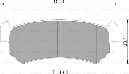 BOSCH 0 986 AB1 442 - Тормозные колодки, дисковые, комплект autospares.lv