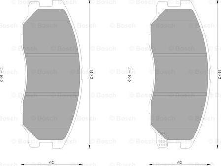 BOSCH 0 986 AB1 469 - Тормозные колодки, дисковые, комплект autospares.lv