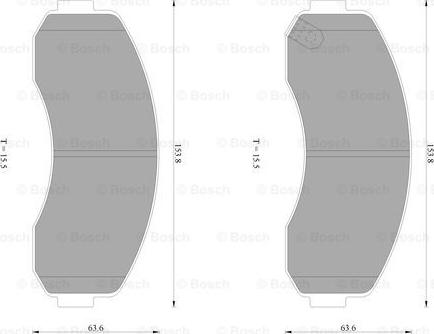 BOSCH 0 986 AB1 464 - Тормозные колодки, дисковые, комплект autospares.lv