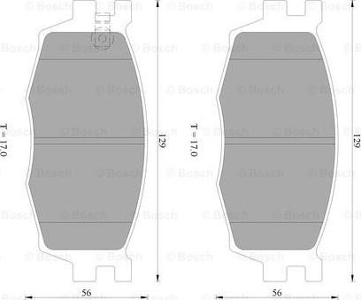 BOSCH 0 986 AB1 465 - Тормозные колодки, дисковые, комплект autospares.lv