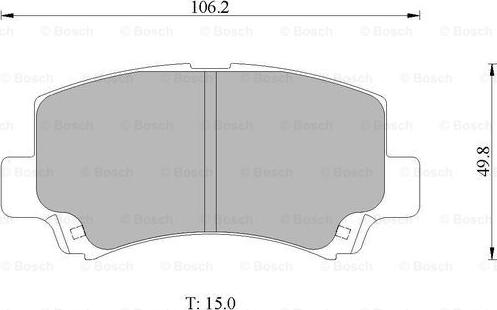 BOSCH 0 986 AB1 460 - Тормозные колодки, дисковые, комплект autospares.lv