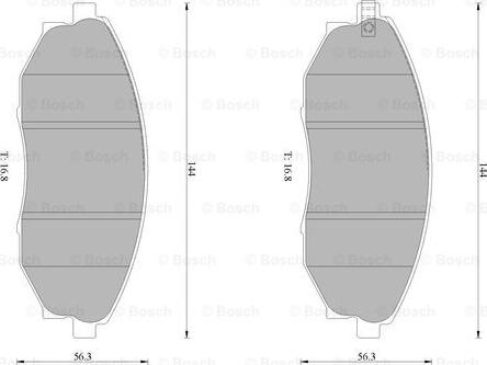 BOSCH 0 986 AB1 468 - Тормозные колодки, дисковые, комплект autospares.lv