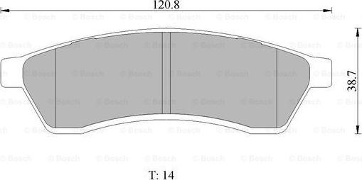 BOSCH 0 986 AB1 463 - Тормозные колодки, дисковые, комплект autospares.lv