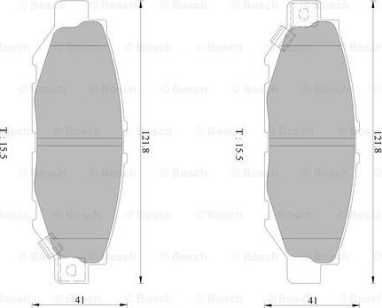 BOSCH 0 986 AB1 462 - Тормозные колодки, дисковые, комплект autospares.lv