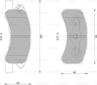 BOSCH 0 986 AB1 467 - Тормозные колодки, дисковые, комплект autospares.lv