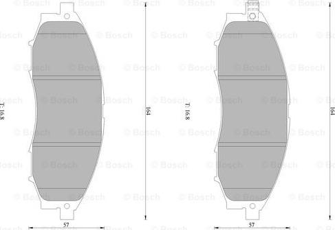 BOSCH 0 986 AB1 404 - Тормозные колодки, дисковые, комплект autospares.lv