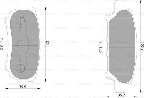 BOSCH 0 986 AB1 401 - Тормозные колодки, дисковые, комплект autospares.lv