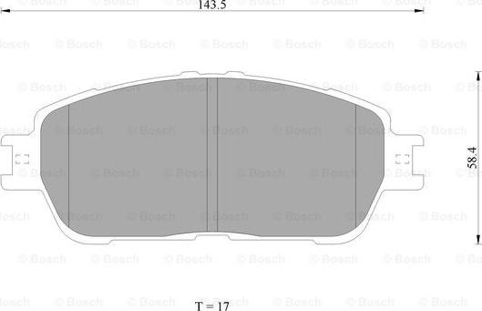 BOSCH 0 986 AB1 402 - Тормозные колодки, дисковые, комплект autospares.lv