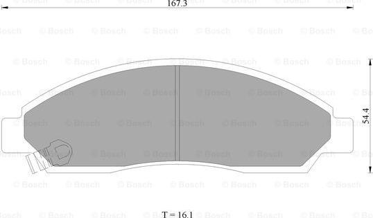 BOSCH 0 986 AB1 416 - Тормозные колодки, дисковые, комплект autospares.lv