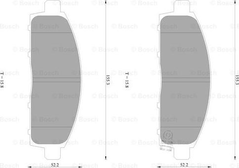 BOSCH 0 986 AB1 417 - Тормозные колодки, дисковые, комплект autospares.lv