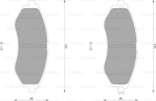 BOSCH 0 986 AB1 432 - Тормозные колодки, дисковые, комплект autospares.lv