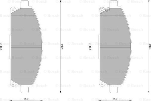 BOSCH 0 986 AB1 428 - Тормозные колодки, дисковые, комплект autospares.lv