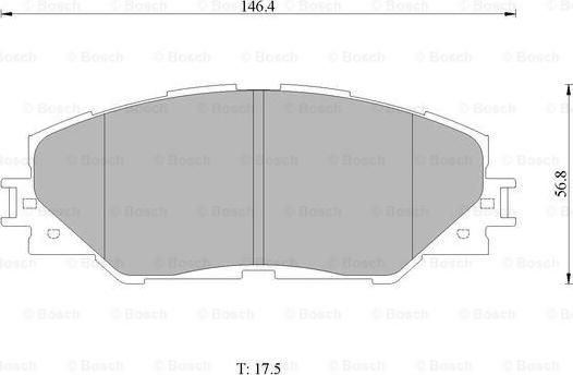 BOSCH 0 986 AB1 422 - Тормозные колодки, дисковые, комплект autospares.lv