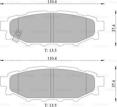 BOSCH 0 986 AB1 474 - Тормозные колодки, дисковые, комплект autospares.lv