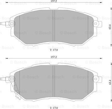 BOSCH 0 986 AB1 473 - Тормозные колодки, дисковые, комплект autospares.lv