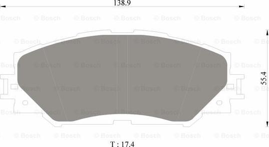 BOSCH 0 986 AB1 612 - Тормозные колодки, дисковые, комплект autospares.lv