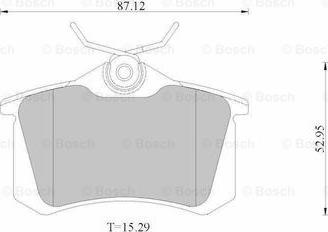 BOSCH 0 986 AB1 677 - Тормозные колодки, дисковые, комплект autospares.lv