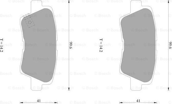 BOSCH 0 986 AB1 040 - Тормозные колодки, дисковые, комплект autospares.lv