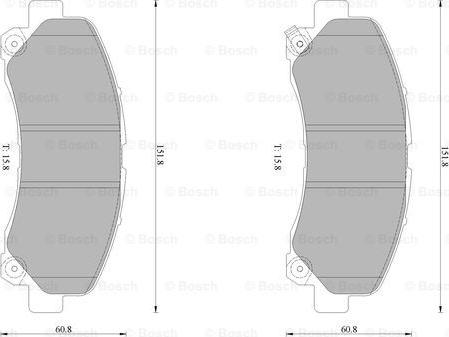 BOSCH 0 986 AB1 041 - Тормозные колодки, дисковые, комплект autospares.lv