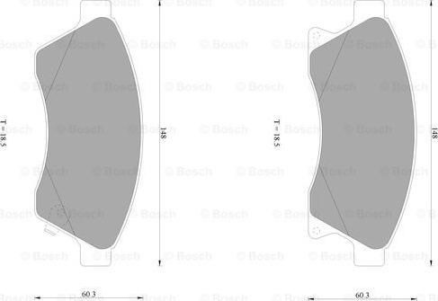 BOSCH 0 986 AB1 042 - Тормозные колодки, дисковые, комплект autospares.lv