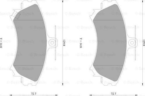 BOSCH 0 986 AB1 054 - Тормозные колодки, дисковые, комплект autospares.lv