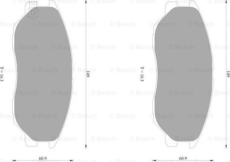 BOSCH 0 986 AB1 051 - Тормозные колодки, дисковые, комплект autospares.lv