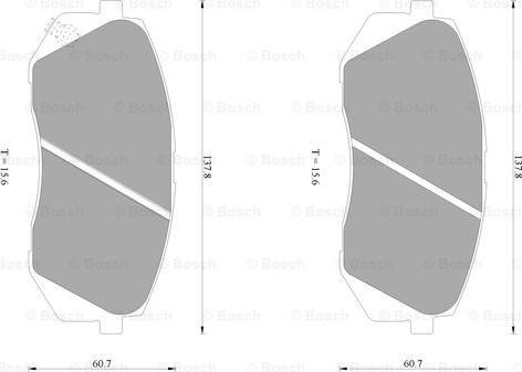 BOSCH 0 986 AB1 052 - Тормозные колодки, дисковые, комплект autospares.lv