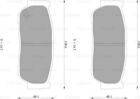 BOSCH 0 986 AB1 065 - Тормозные колодки, дисковые, комплект autospares.lv