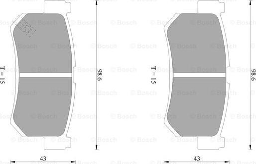 BOSCH 0 986 AB1 066 - Тормозные колодки, дисковые, комплект autospares.lv