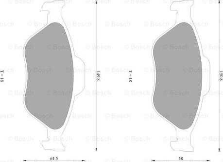 BOSCH 0 986 AB1 060 - Тормозные колодки, дисковые, комплект autospares.lv