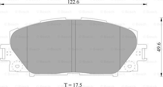 BOSCH 0 986 AB1 080 - Тормозные колодки, дисковые, комплект autospares.lv